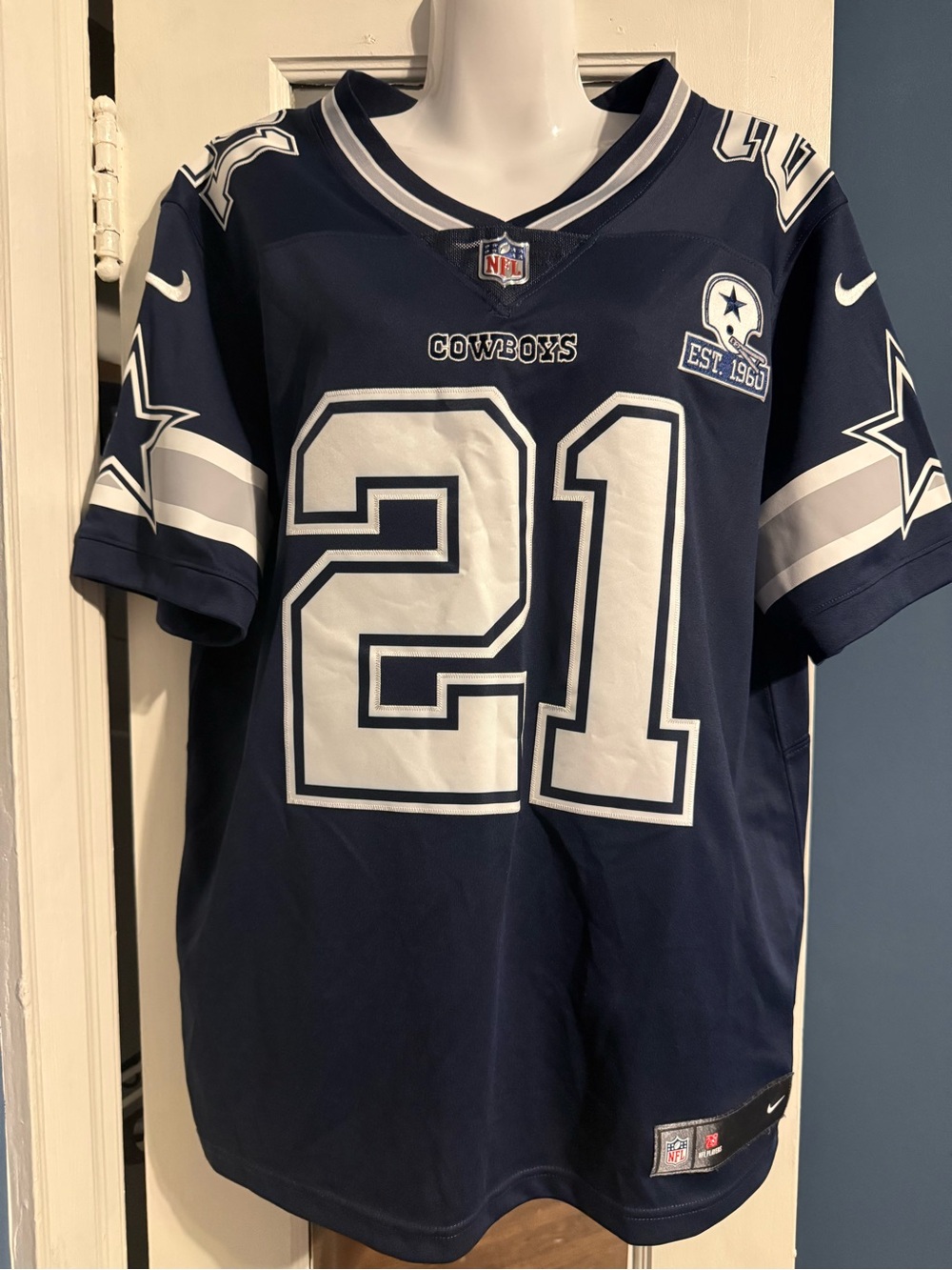 NWOT Ezekiel Elliott 21 Nike NFL DallasCowboys Commemorative Patch 1960 Jersey L